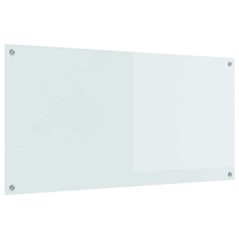 Panel kuchenny Biały 120 x 60 cm szkło hartowane