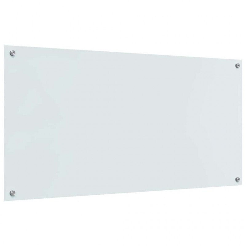 Panel kuchenny Biały 120 x 60 cm szkło hartowane