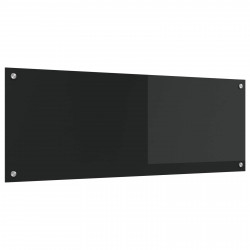 Panel kuchenny Czarny 110 x 40 cm szkło hartowane