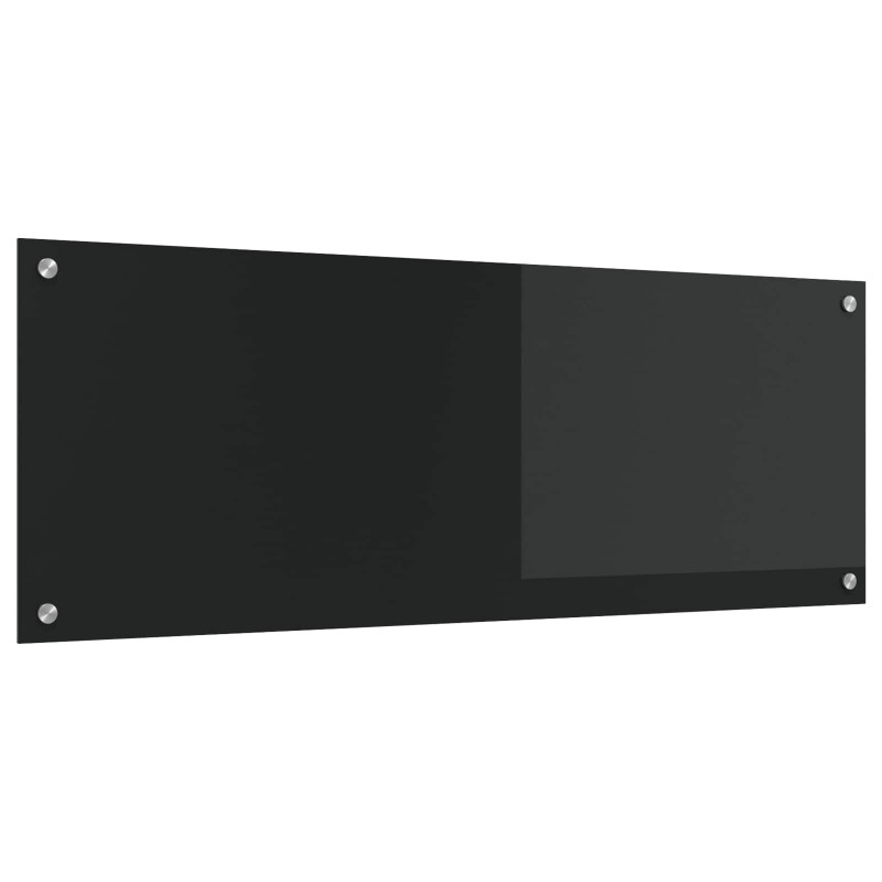 Panel kuchenny Czarny 110 x 40 cm szkło hartowane