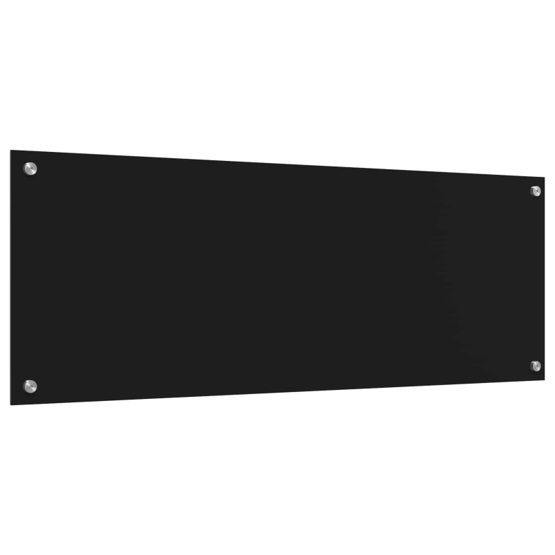 Panel kuchenny Czarny 110 x 40 cm szkło hartowane