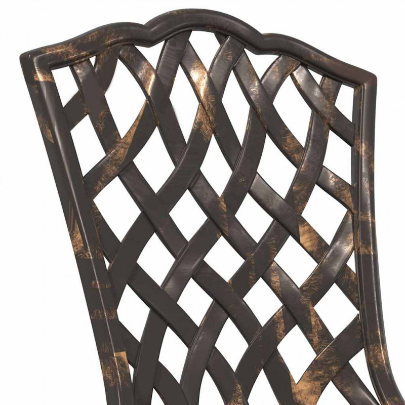 Krzesło Ogrodowe 2 pcs kolor bronzu 39 x 40 x 87cm Aluminium
