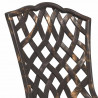 Krzesło Ogrodowe 2 pcs kolor bronzu 39 x 40 x 87cm Aluminium