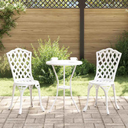 Krzesło Ogrodowe 2 pcs Biały 39 x 40 x 87cm Aluminium