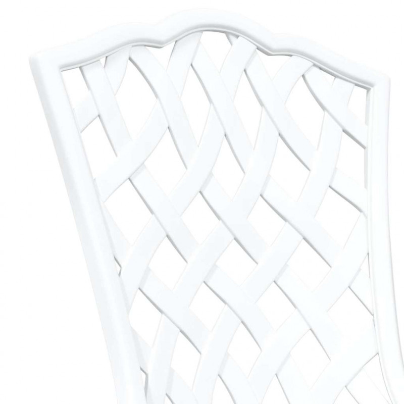 Krzesło Ogrodowe 2 pcs Biały 39 x 40 x 87cm Aluminium
