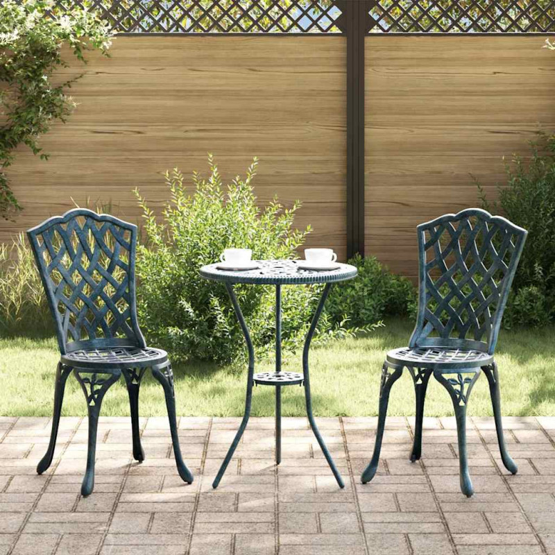 Krzesło Ogrodowe 2 pcs Zielony 39 x 40 x 87cm Aluminium