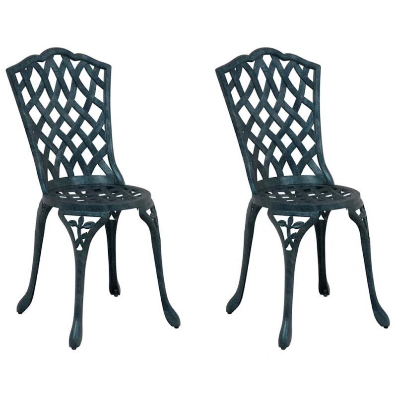 Krzesło Ogrodowe 2 pcs Zielony 39 x 40 x 87cm Aluminium