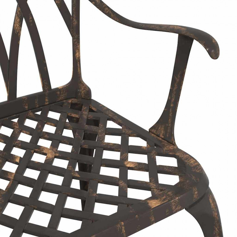 Krzesło Ogrodowe 2 pcs kolor bronzu 53 x 51 x 88,5cm Aluminium