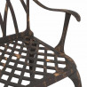 Krzesło Ogrodowe 2 pcs kolor bronzu 53 x 51 x 88,5cm Aluminium