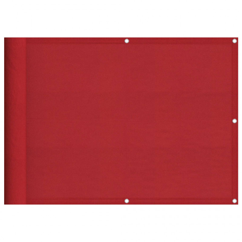 Parawan balkonowy czerwony 75x800 cm 100% poliester Oxford