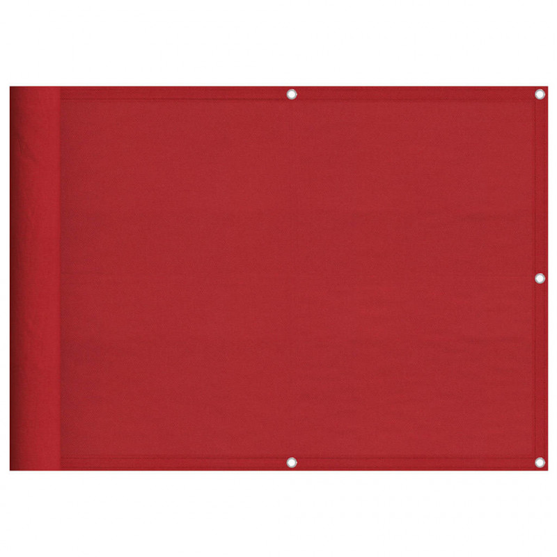 Parawan balkonowy czerwony 75x1000 cm 100% poliester Oxford