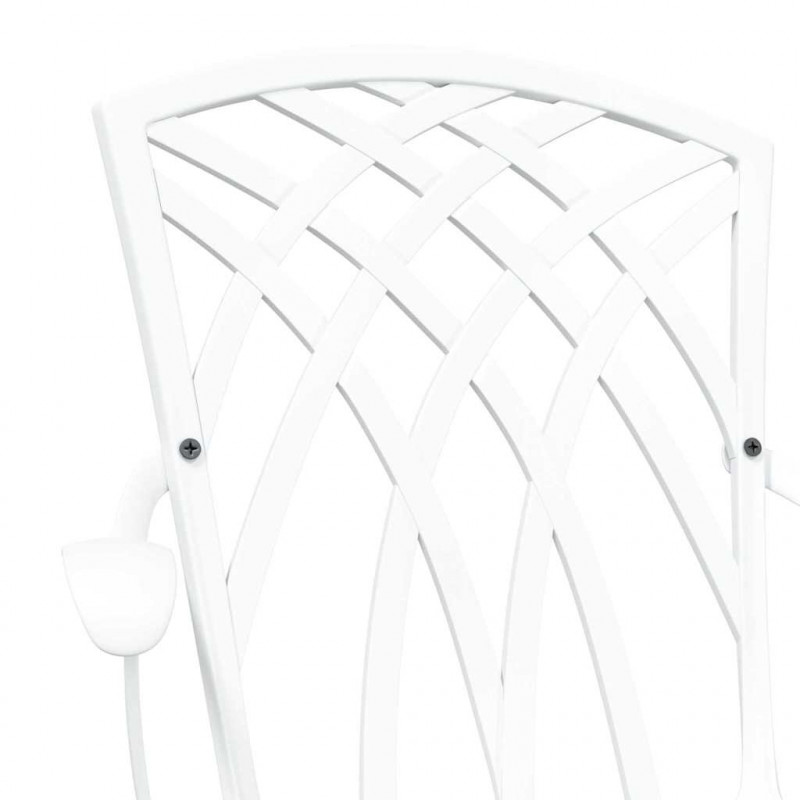 Krzesło Ogrodowe 2 pcs Biały 53 x 51 x 88,5cm Aluminium