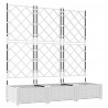 Doniczka ogrodowa 3 pcs Biały 120 x 40 x 125,5 cm