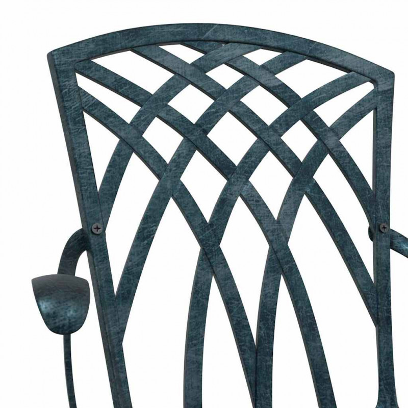 Krzesło Ogrodowe 2 pcs Zielony 53 x 51 x 88,5cm Aluminium