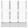 Doniczka ogrodowa 3 pcs Biały 120 x 40 x 125,5 cm