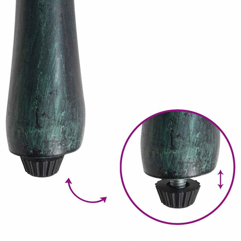 Krzesło Ogrodowe 2 pcs Zielony 53 x 51 x 88,5cm Aluminium
