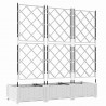 Doniczka ogrodowa 3 pcs Biały 120 x 40 x 125,5 cm