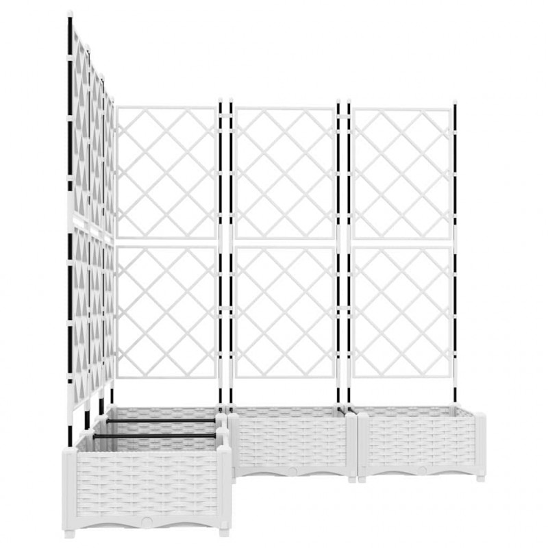 Doniczka ogrodowa 5 pcs Biały 120 x 120 x 125,5 cm
