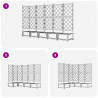 Doniczka ogrodowa 5 pcs Biały 120 x 120 x 125,5 cm