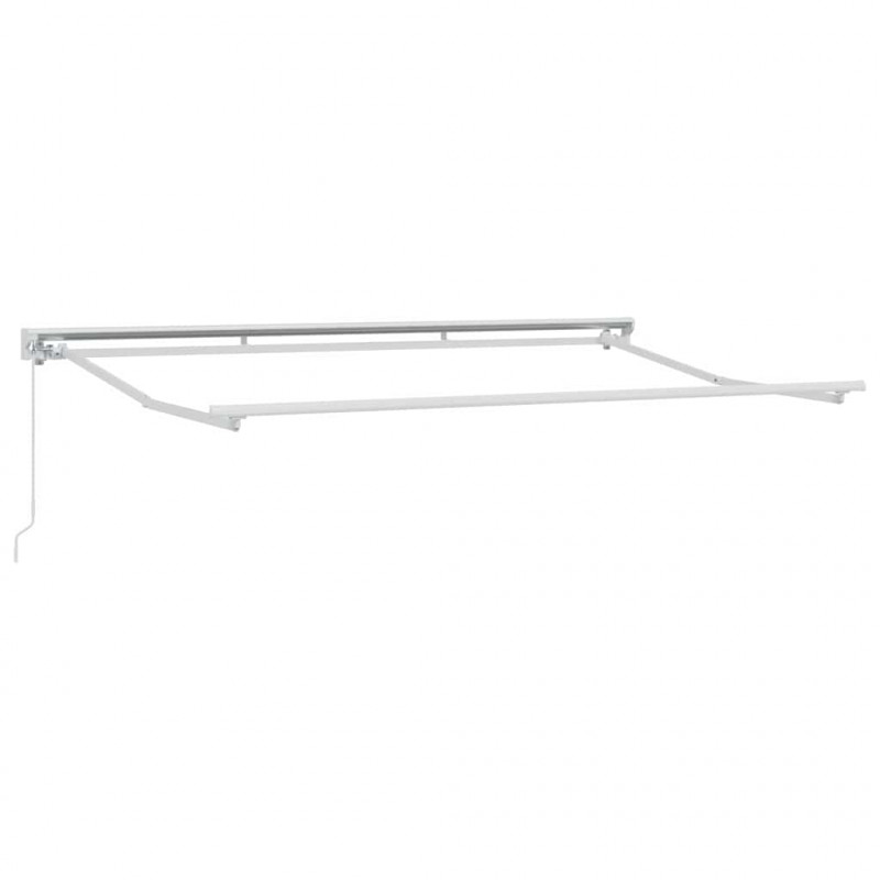 Rama markizy Z regulacją Biały 3,5 x 2 m Stal