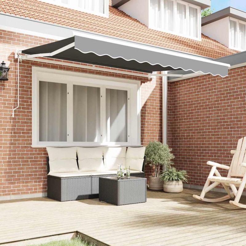 Rama markizy Z regulacją Biały 3,5 x 2 m Stal