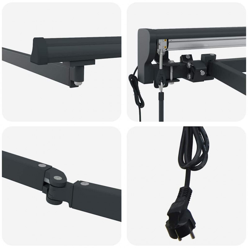 Rama markizy Z regulacją Antracyt 4 × 3 m Stal