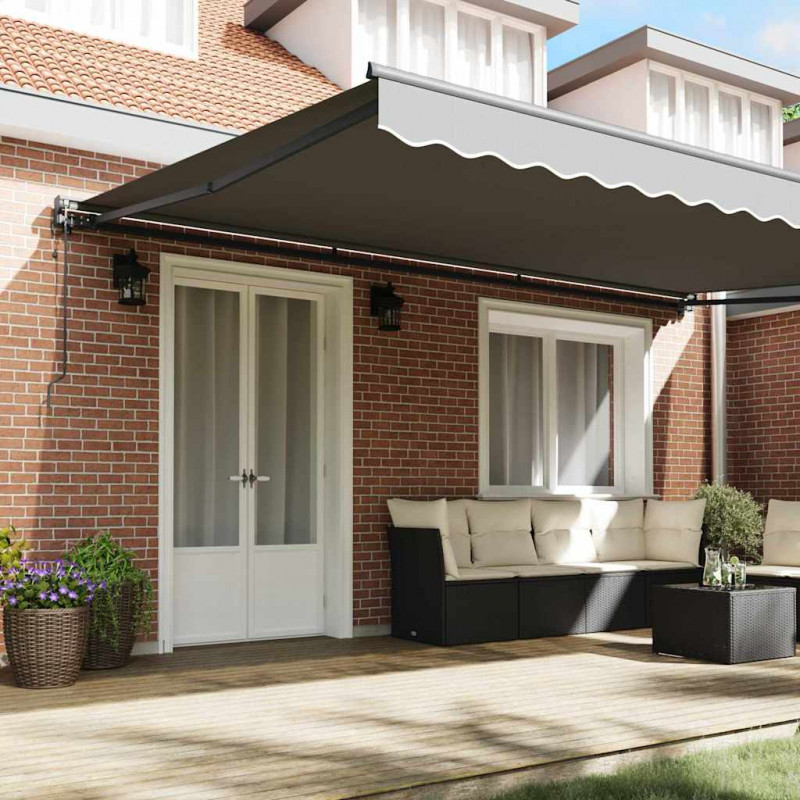 Rama markizy Z regulacją Antracyt 5 x 3 m Stal