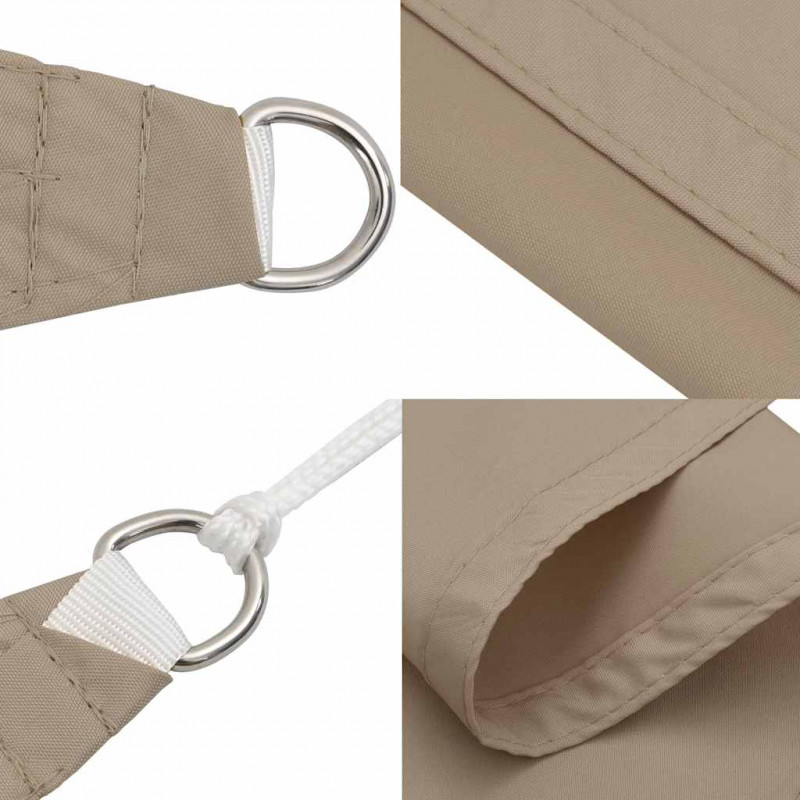 Żagiel przeciwsłoneczny Taupe 2x2x2 m 100% poliester Oxford