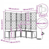Doniczka ogrodowa 5 pcs Biały Z tworzywa sztucznego