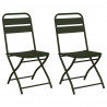 Składane krzesło ogrodowe 2 pcs Zielony 42 x 52 x 82cm