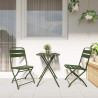 Składane krzesło ogrodowe 2 pcs Zielony 42 x 52 x 82cm