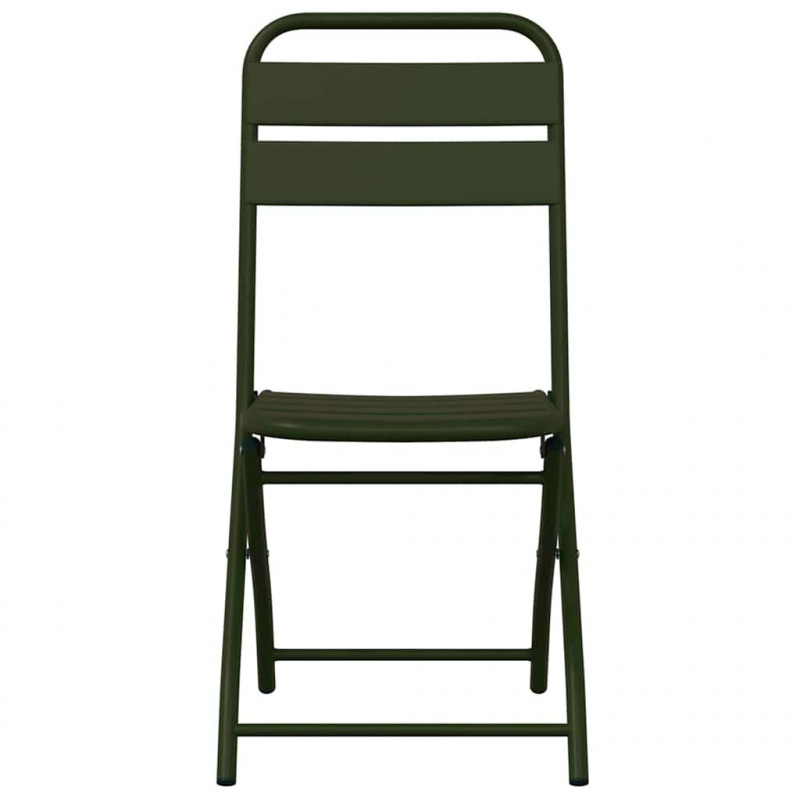 Składane krzesło ogrodowe 2 pcs Zielony 42 x 52 x 82cm