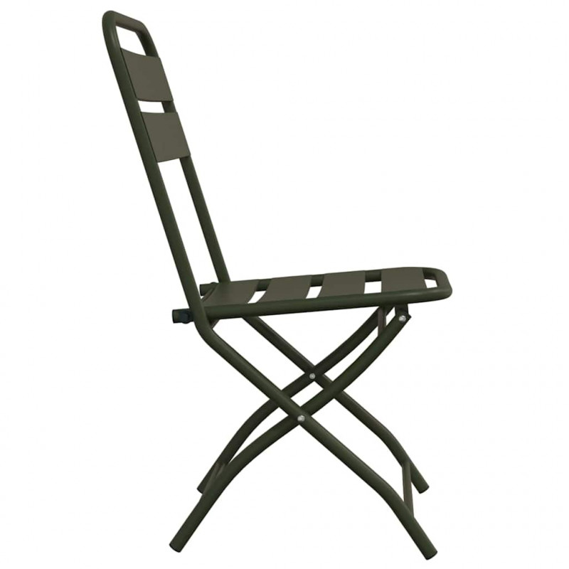 Składane krzesło ogrodowe 2 pcs Zielony 42 x 52 x 82cm