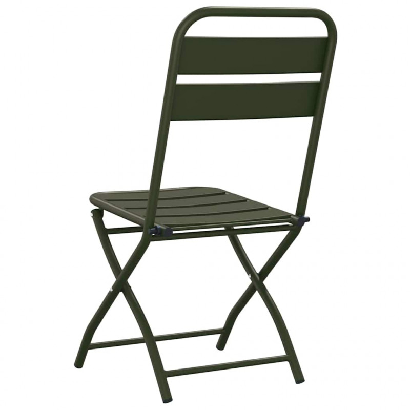 Składane krzesło ogrodowe 2 pcs Zielony 42 x 52 x 82cm