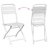 Składane krzesło ogrodowe 2 pcs Biały 42 x 52 x 82cm