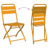 Składane krzesło ogrodowe 2 pcs Musztardowy 42 x 52 x 82cm