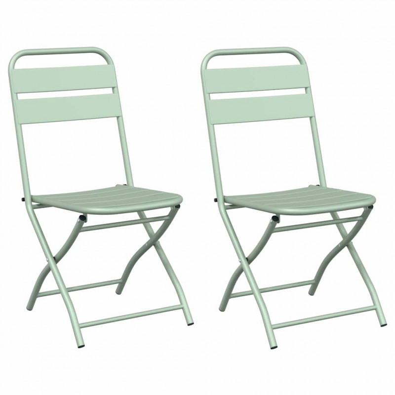Składane krzesło ogrodowe 2 pcs Jasna miętowa 42 x 52 x 82cm