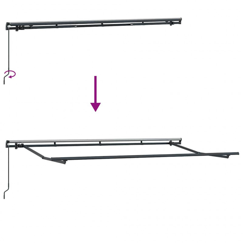 Rama markizy Antracyt 4 x 2 m Metal