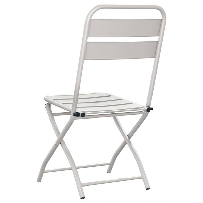 Składane krzesło ogrodowe 2 pcs Beżowy 42 x 52 x 82cm