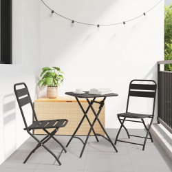 Składane krzesło ogrodowe 2 pcs Antracyt 42 x 52 x 82cm