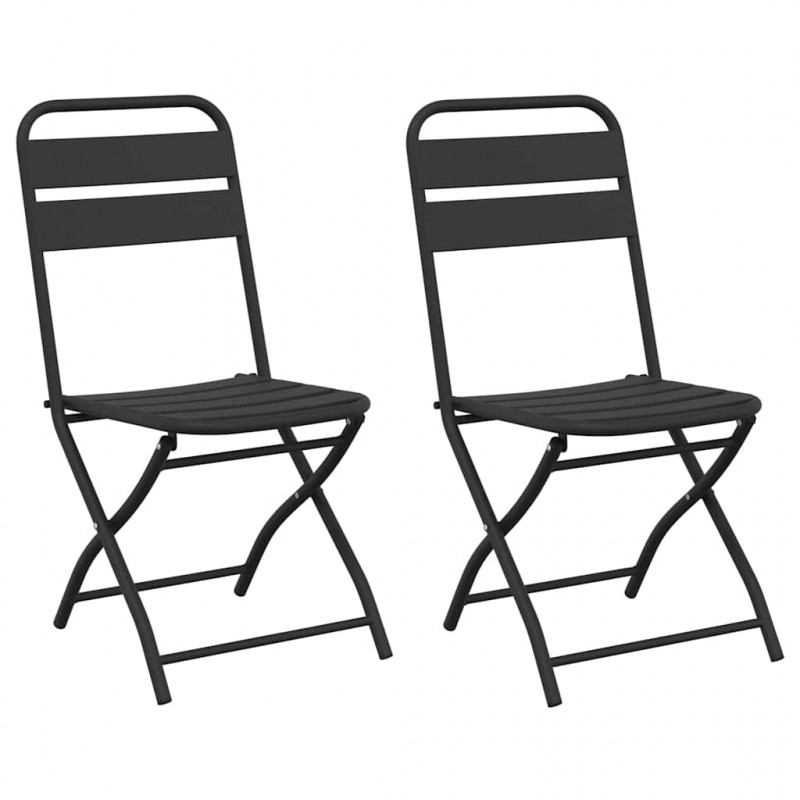 Składane krzesło ogrodowe 2 pcs Antracyt 42 x 52 x 82cm