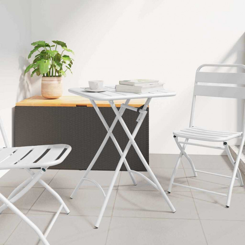 Stolik bistro Biały 55 x 55 x 72,5 cm Stal malowana proszkowo