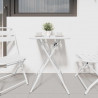 Stolik bistro Biały 55 x 55 x 72,5 cm Stal malowana proszkowo