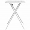 Stolik bistro Biały 55 x 55 x 72,5 cm Stal malowana proszkowo