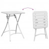 Stolik bistro Biały 55 x 55 x 72,5 cm Stal malowana proszkowo