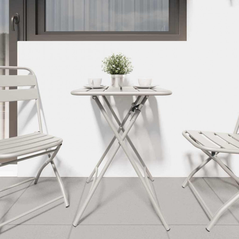 Stolik bistro Beżowy 55 x 55 x 72,5 cm Stal malowana proszkowo
