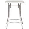 Stolik bistro Beżowy 55 x 55 x 72,5 cm Stal malowana proszkowo