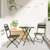 Zestaw bistro 3 pcs Zielony Stal