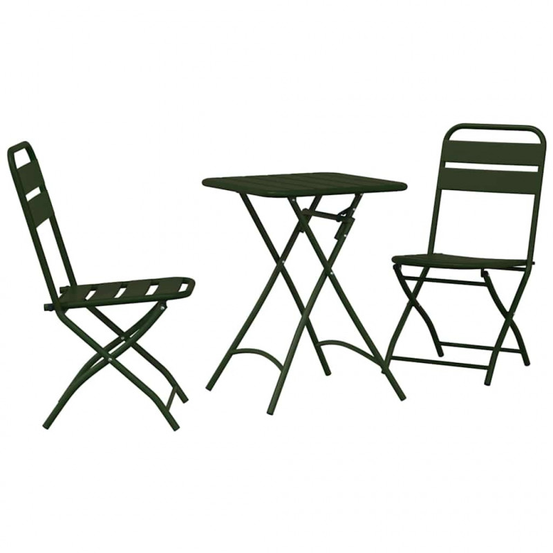 Zestaw bistro 3 pcs Zielony Stal