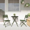 Zestaw bistro 3 pcs Zielony Stal